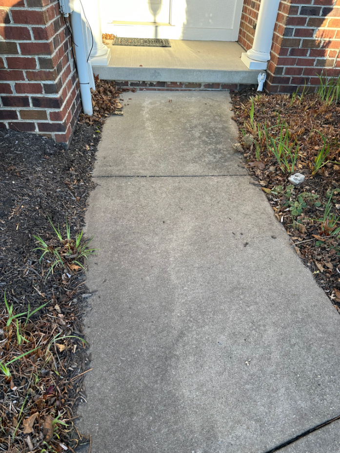 Concrete walkway level sewickley